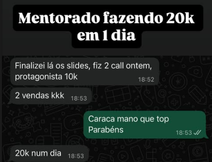 R$20k em 1 dia